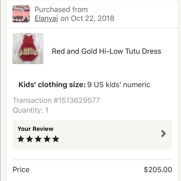 Custom made red dress - Picture 8 of 8